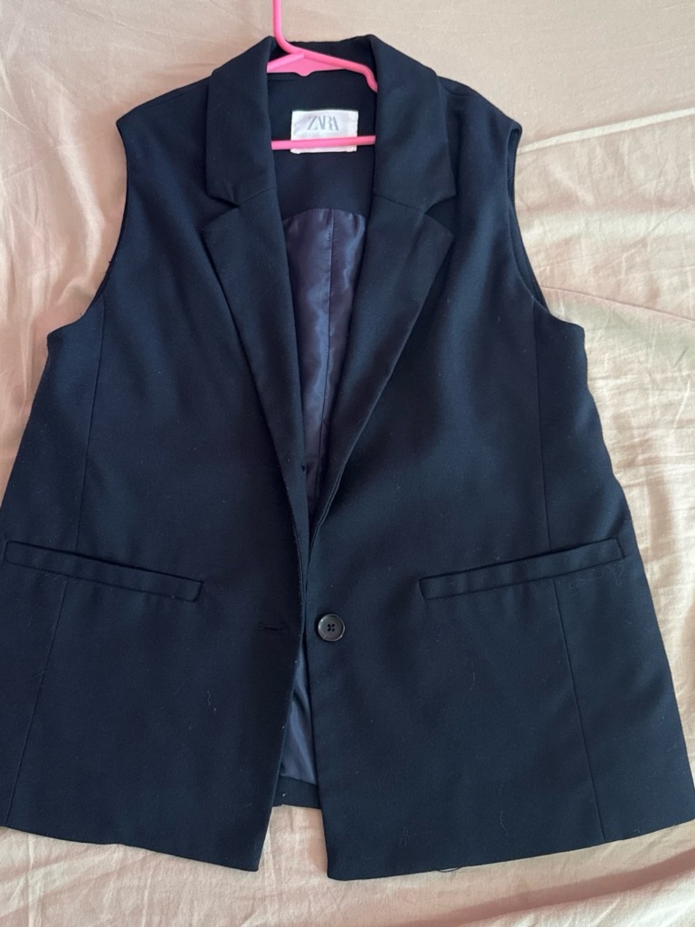 Zara Black Tailored Sleeveless Vest